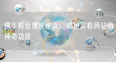 快手粉丝增长秘诀:揭秘买粉网站的神奇功效
