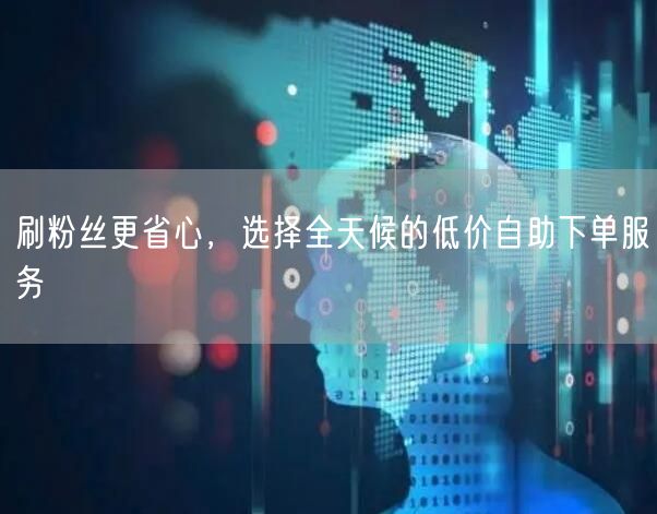 刷粉丝更省心,选择全天候的低价自助下单服务