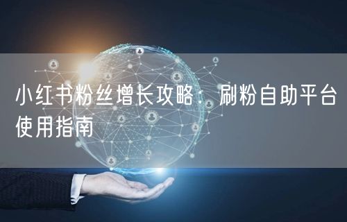 小红书粉丝增长攻略:刷粉自助平台使用指南