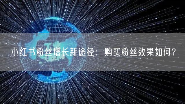小红书粉丝增长新途径:购买粉丝效果如何?